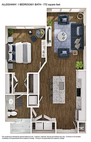 Floor plan *1x1 Alleghany A1S