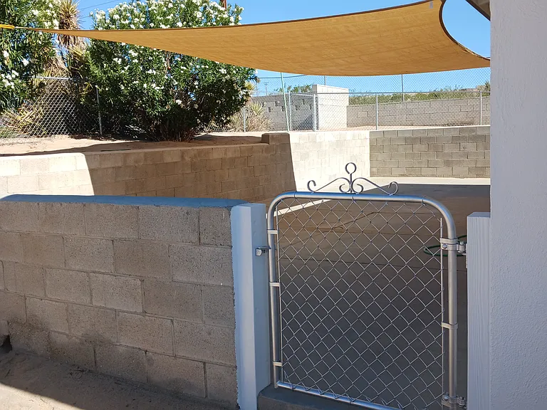 Shade covered patio