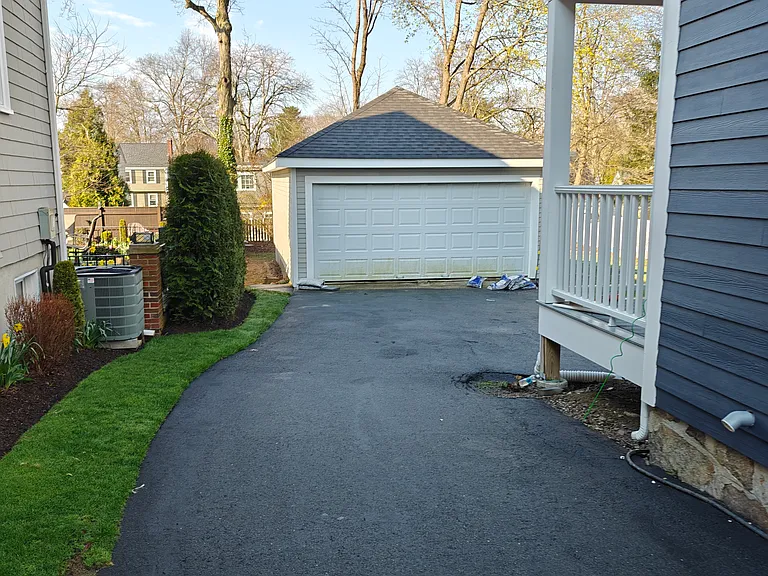 Entrance to the 2-car garage