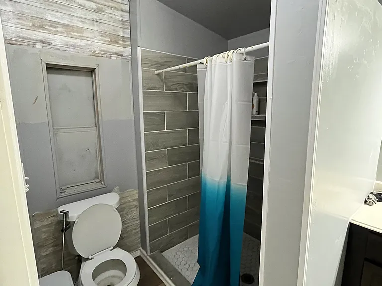 Master bedroom bathroom area