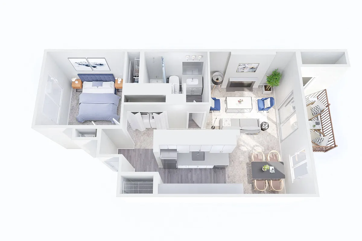 Floor plan Willow- One Bedroom