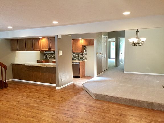 Open Living Room, Dining and Kitchen