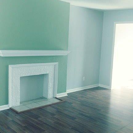 Livingroom Accent painted fireplace 