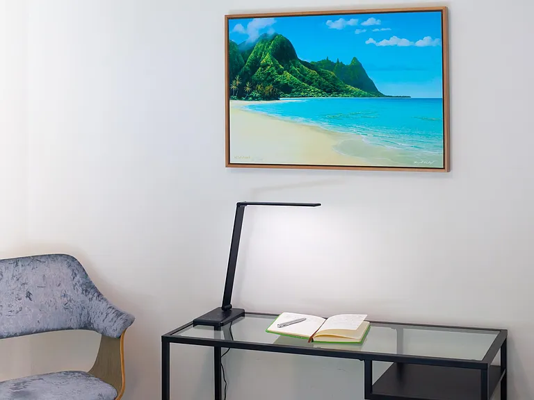 Bedroom office.