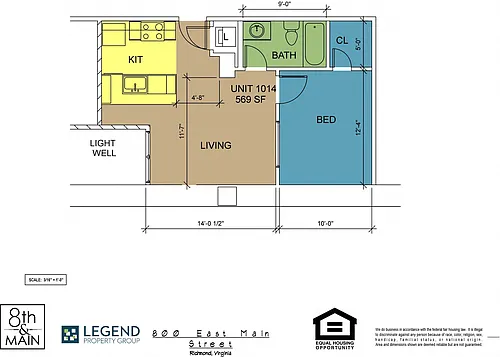 Floor plan 8th and Main 1014