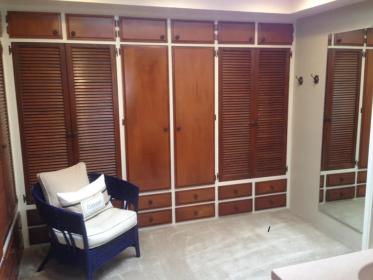 Dressing area in master bedroom with lots of closet space