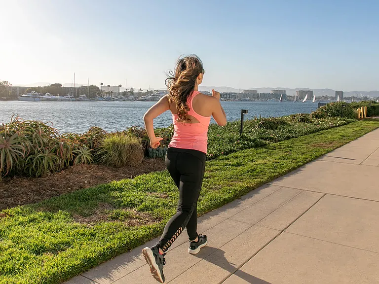 Jog along the waterfront trails.