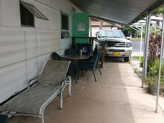 View from rear of carport