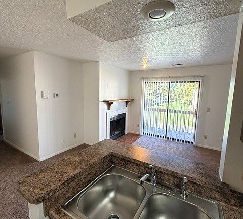 Looking at the living room from the kitchen