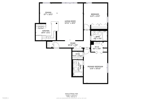 Floor plan Two Bedroom
