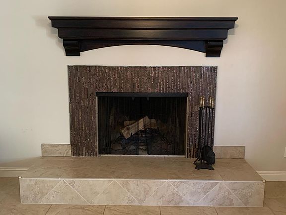 Living room fireplace