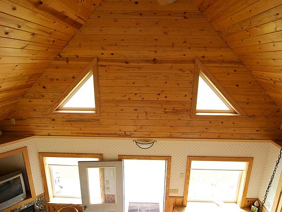 Looking down from loft bedroom