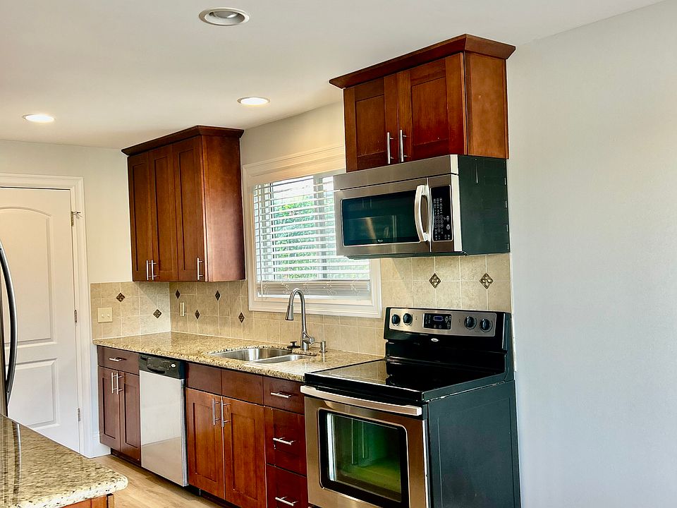 Kitchen with stainless steel appliances