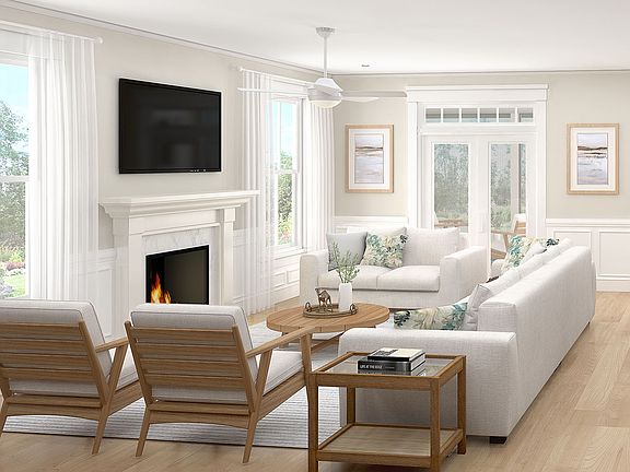The living room of the Reid by Brookfield Residential.