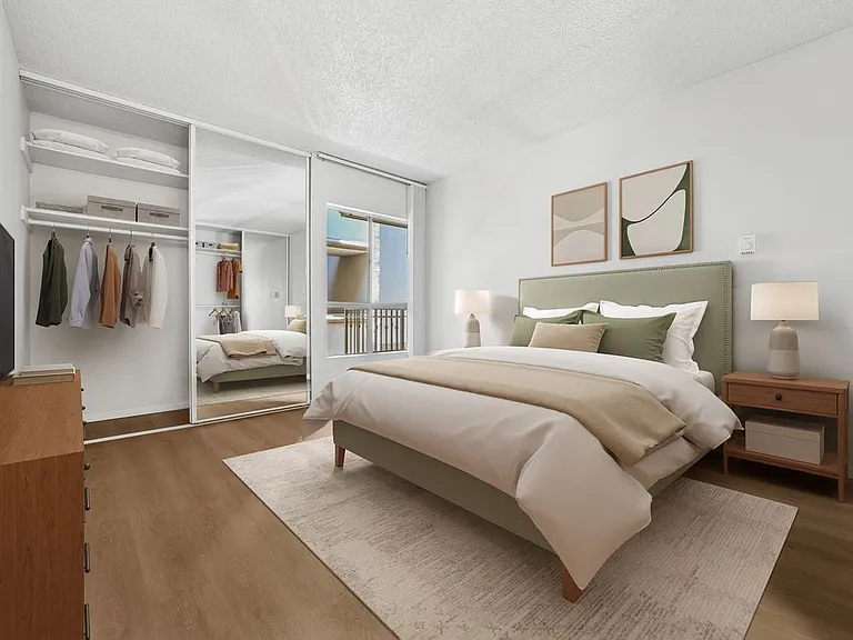 Renovated Package I bedroom with hard surface flooring