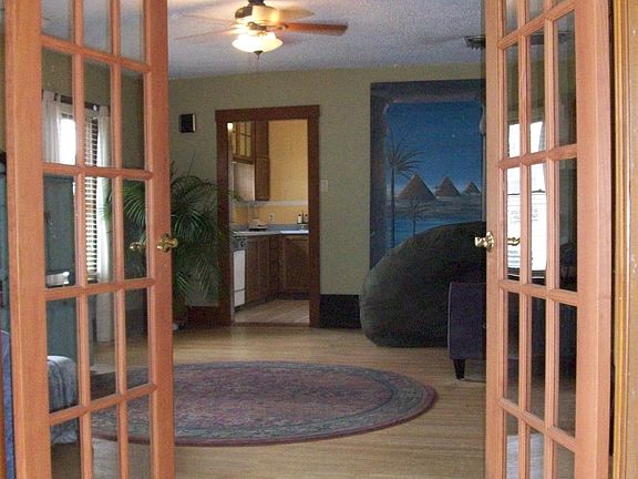 French doors to living room