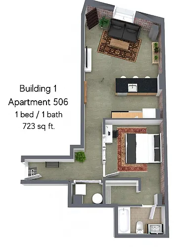 Floor plan One Bedroom