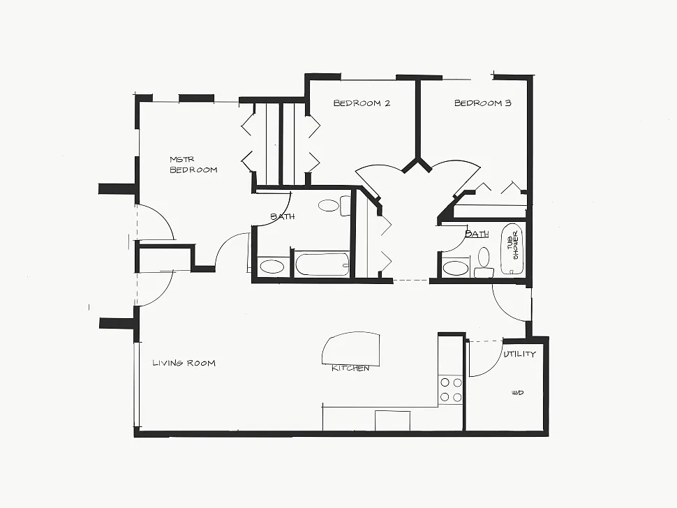 Floor plan Three Bedroom