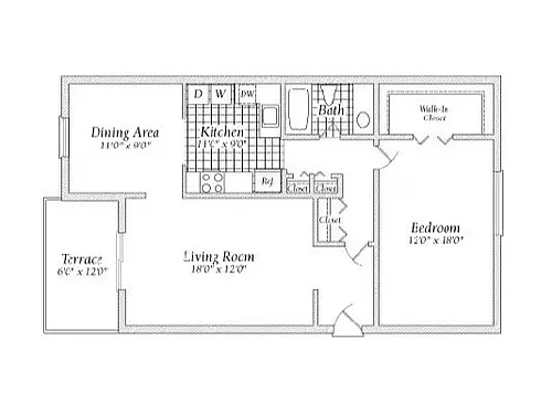 Floor plan A1 - 1X1