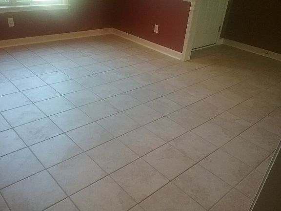 New tile diningroom/ofc.