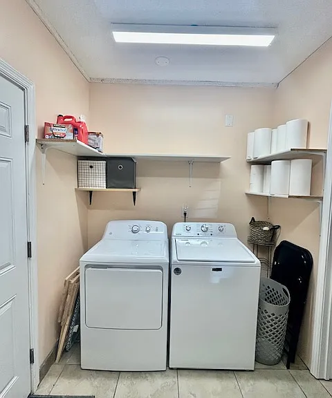 Laundry room with essentials