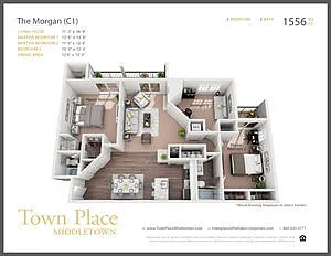 Floor plan The Morgan 3x2