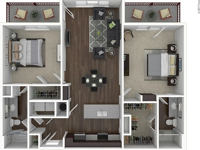 B3 3D Floor Plan B3 3D Floor Plan
