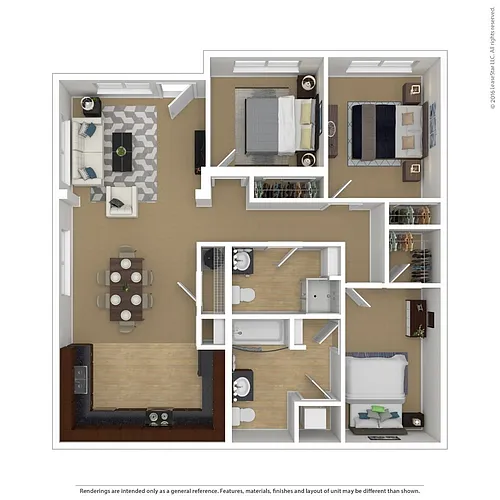 Floor plan 3 Bed 1.75 Bath C4