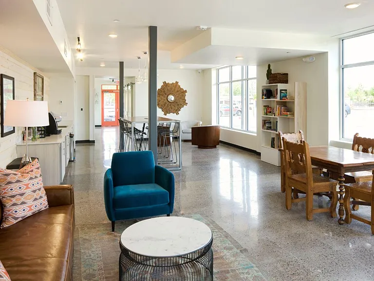 Our Lounge now holds our Amazon Locker (not pictured), available to both our RYF and Loft tenants.