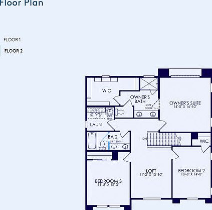 Plan 1 Floor Plan, Quick Move-In Home, Floor 2