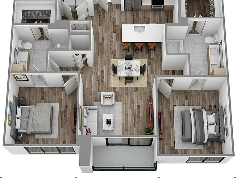 O: 2 bed / 2 bath O: 2 bed / 2 bath