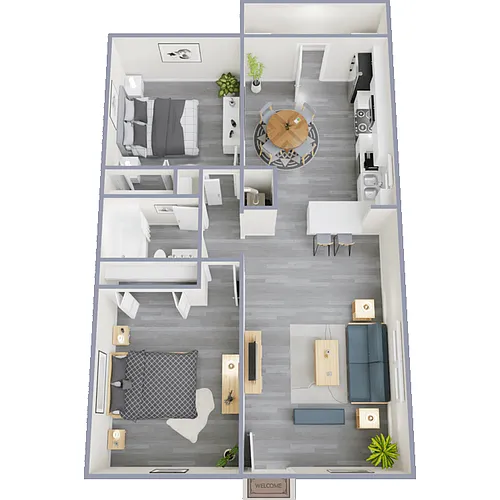 Floor plan 2x1 Cross Oaks