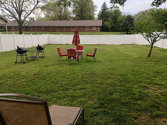 Fenced in backyard 