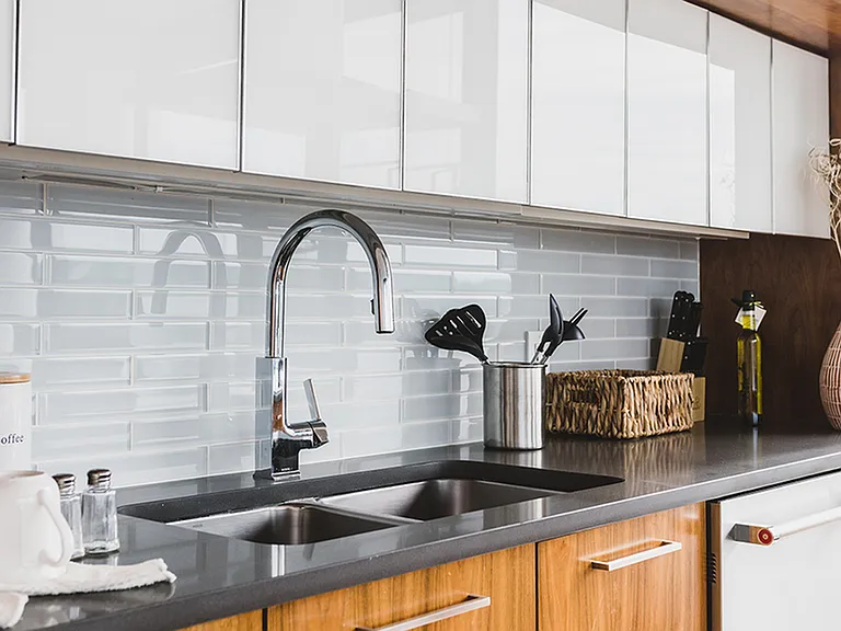 Modern tile backsplashes