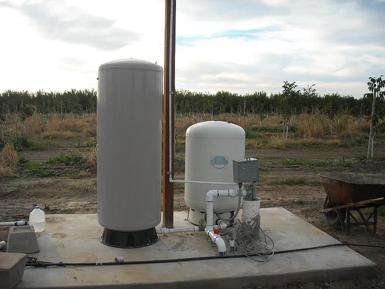 Well and pressure tank.