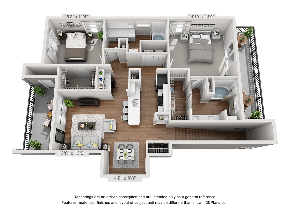 Floor plan Andover Park 1B3