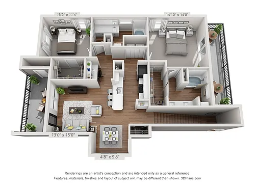 Floor plan Andover Park 1B3