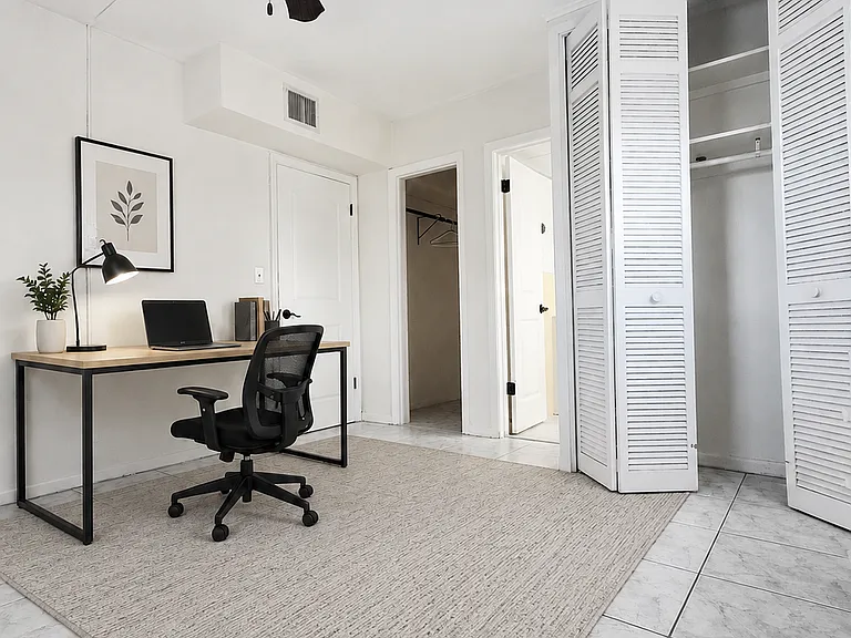 with walk in closet and regular closet