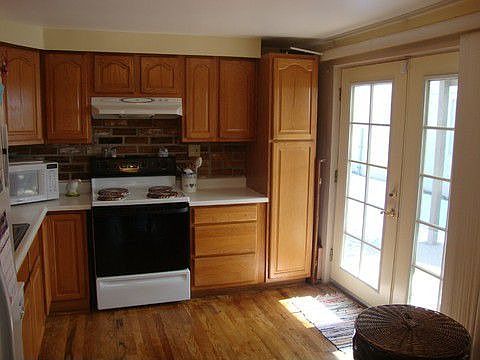 Kitchen opens to covered patio