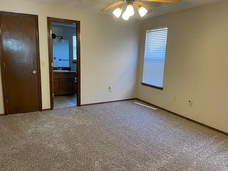 Master bedroom, showing closet and bathroom