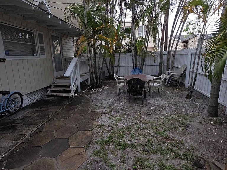 Back yard fenced in and hardly no traffic in rear alley