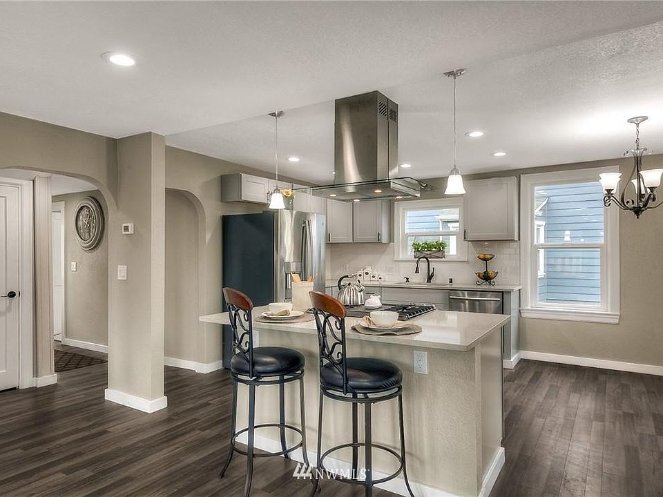 Kitchen and island! From living room.