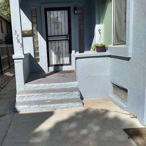 View of front porch