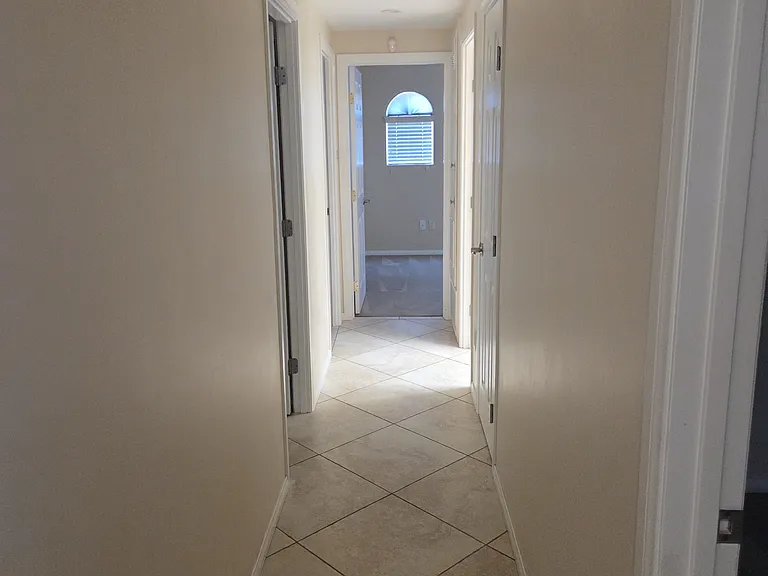 Tiled hallway