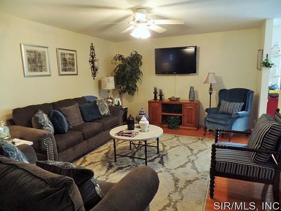 Hardwood floor in living room