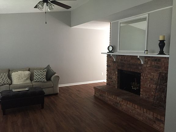 Wood burning fireplace