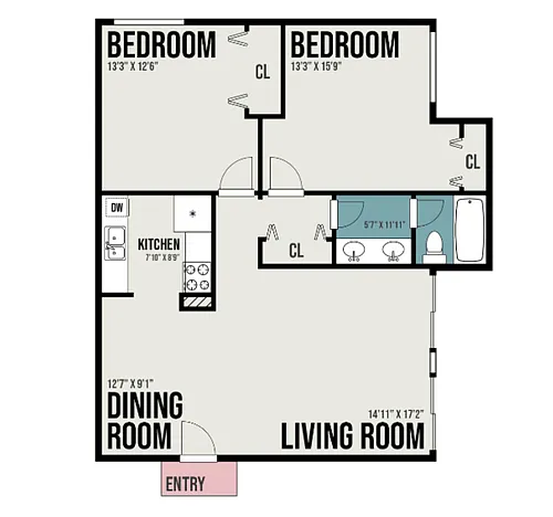 Floor plan Two Bedroom