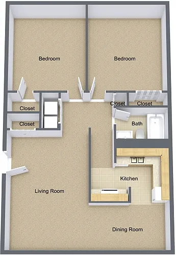 Floor plan Two Bedroom