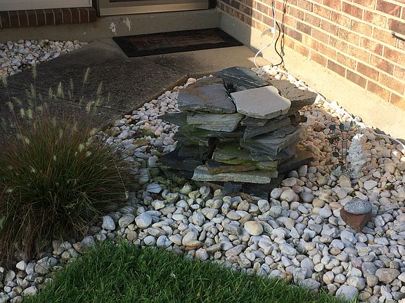 Homemade stone fountain