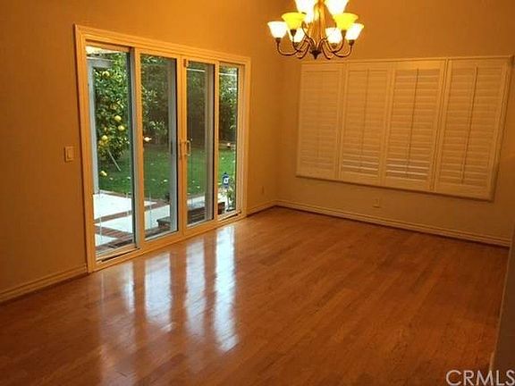 Real hardwood floors in dining room and living room